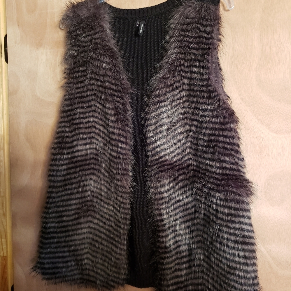 Faux fur vest